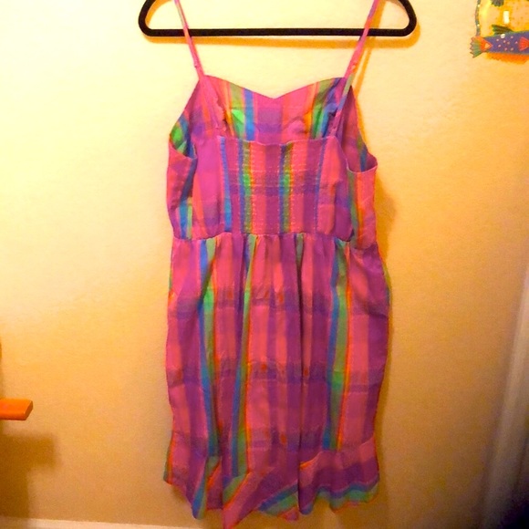 A NEW DAY VIBRANT MADRAS PLAID SUNDRESS • SPAGHETTI STRAPS • FISHTAIL HEM•SZ XXL - Picture 8 of 17
